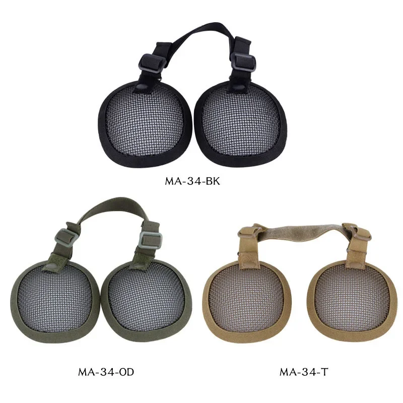Tactical Steel Mesh Ear Defenders: Helmet-Compatible Design for Outdoor Tactical Protection