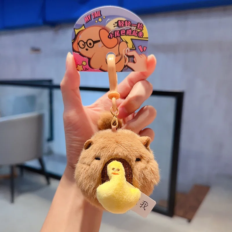 Miniso 2026 Kreskówkowy Kapibara Pracująca Kapibara Król Kapibary Potrząsający Ogonem Zabawka Pluszowa Breloczek Uroczy Wisiorek do Torebki dla Dziewczynek