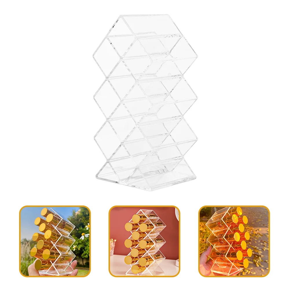 

3 Pcs Lipstick Storage Box Holder for Women Tower Organiser Gloss Stand Organizer Desktop Holders