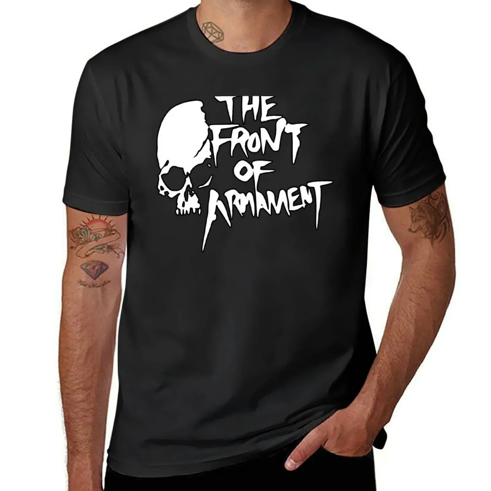 The Front of Armament - Text T-Shirt cute tops new edition graphics black t-shirts for men