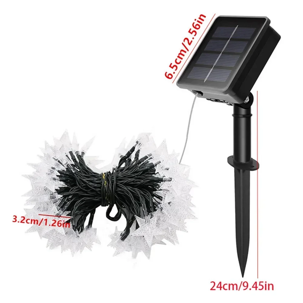 Solar Powered Outdoor Solar Star String Lights Waterproof LED Fairy Lights For Christmas Patio Garden Yard Porch Wedding Decor