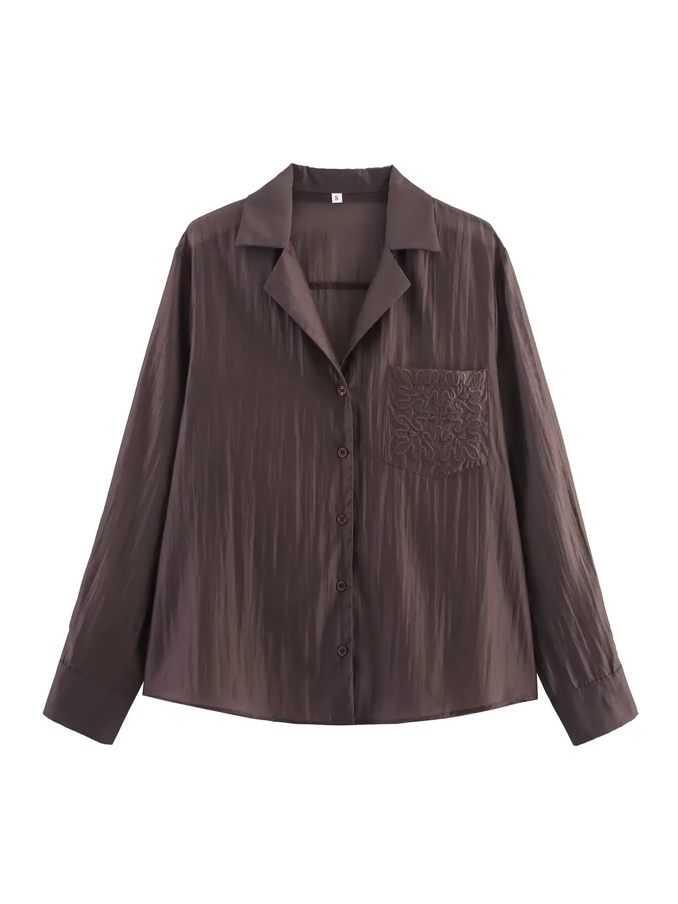Herfst/Winter 2025 Nieuwkomers Damesoverhemden Zakgeborduurde elegante blouse Vintage-geïnspireerd elegant overhemd