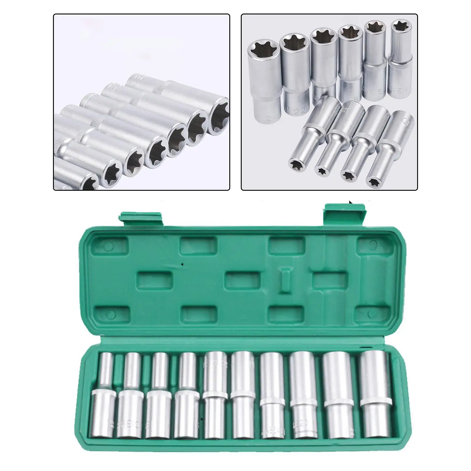 

Generic E Shape Socket Set Convenient Portable Star Socket Set