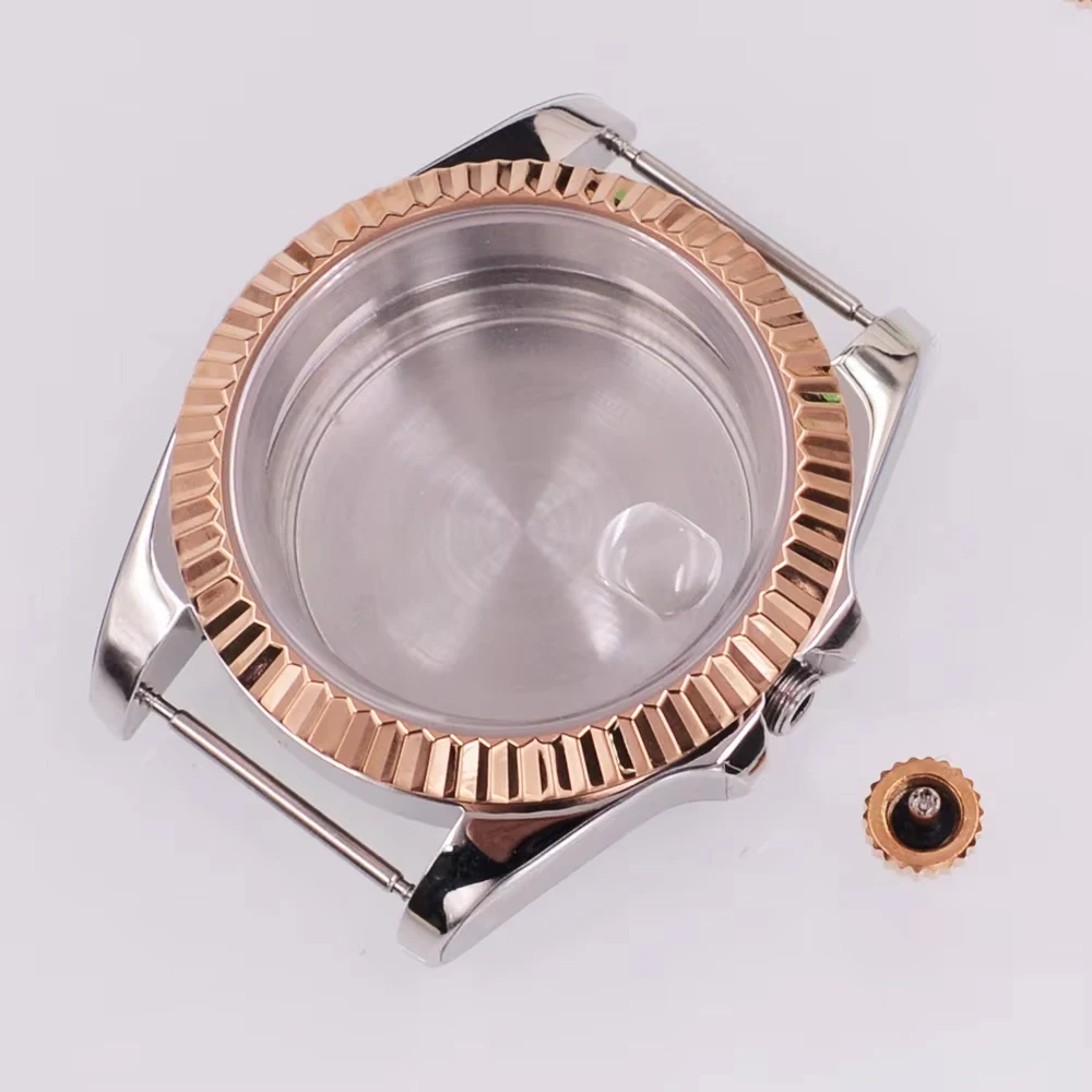 40MM Sapphire Glass Watch Case Fit Seiko NH34 NH35 NH36 PT5000 ETA2824 ST2130 Movement