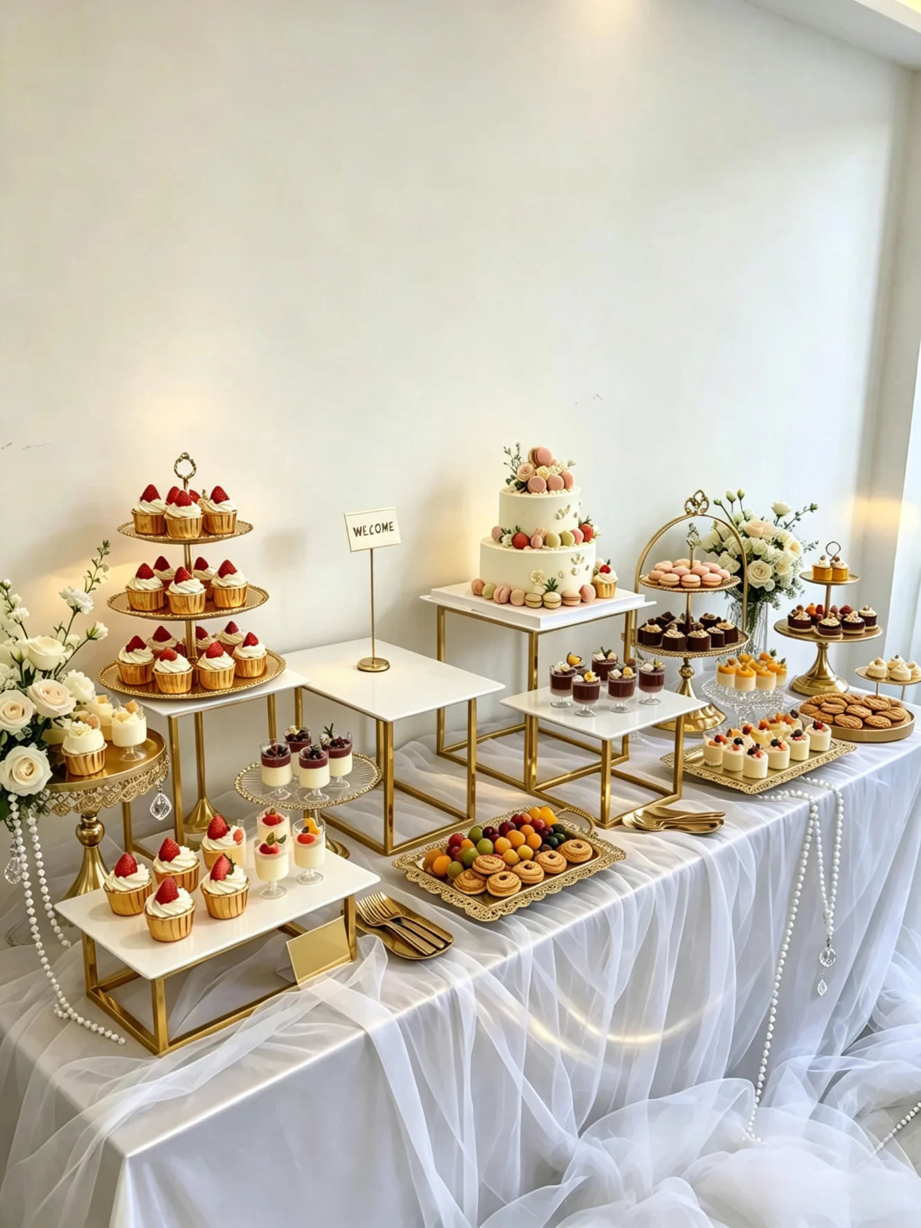 6PCS Cupcake Candy Bar Holder Buffet Display Rack Catering Supplies Cake Foods Stand for Wedding Birthday Party Decoration 4