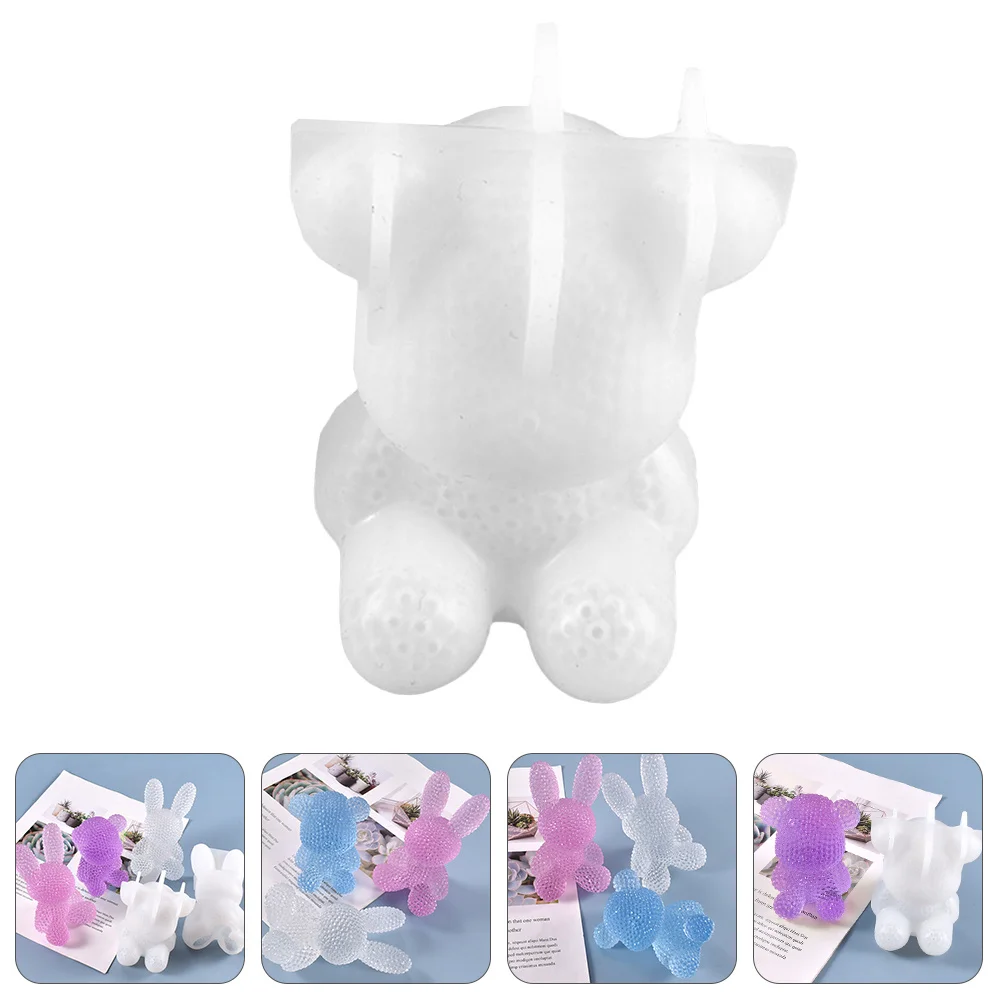 

3D Diamond Bear Mold Premium Silicone Diy Craft Making Non-Stick Easy Release Resin Casting Desktop Ornament Mould Handicrafts