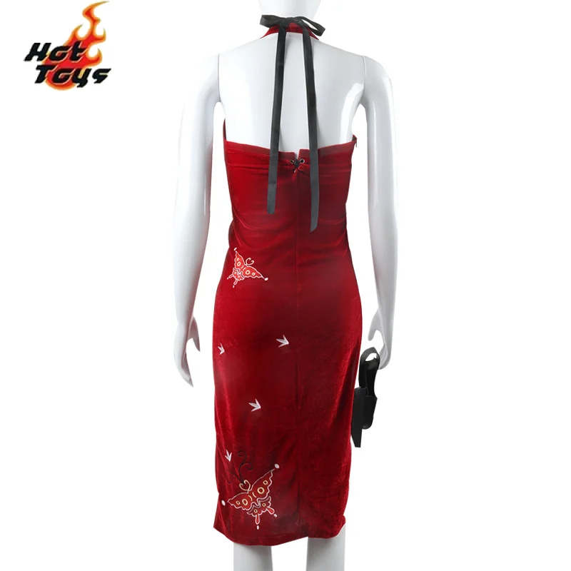 Movie Secret Service Ada Wong Cosplay Dress Uniform Halloween Christmas Women Red Lace Cheongsam Lingerie Suit Cosplay Costume