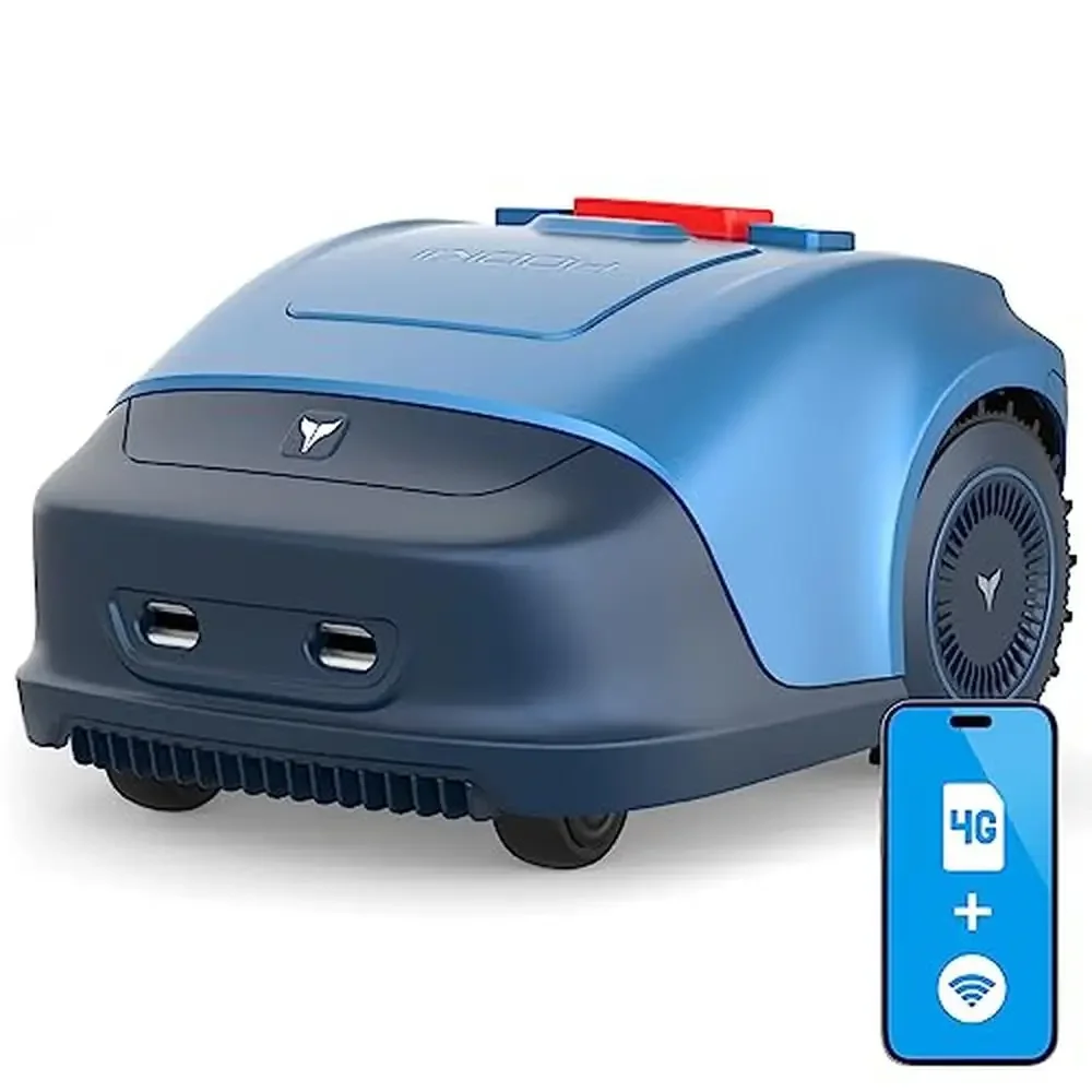 Smart Robotic Lawn Mower Remote Control 4G/WIFI/Bluetooth Anti-Lost 22V/4,4Ah Auto Recharge Mower 1/4 Acre Coverage