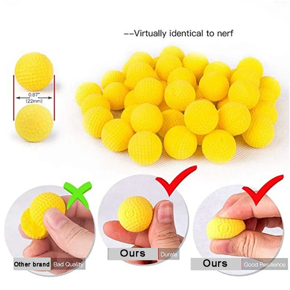 Soft Round Darts Bullets para Nerf Rival, Zeus, Apollo Bullets, Toy Gun, Children's Gift, Amarelo