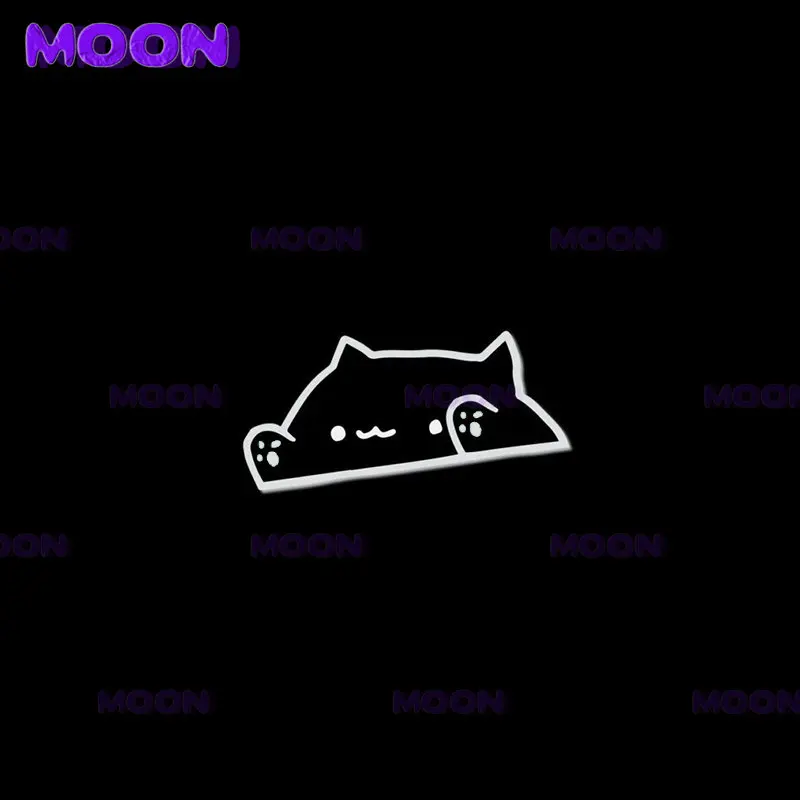Car Stickers Cute Bongo Cat Vinyl Decals Waterproof Occlusion Scratch Car Bumper Window Stickers,20CM