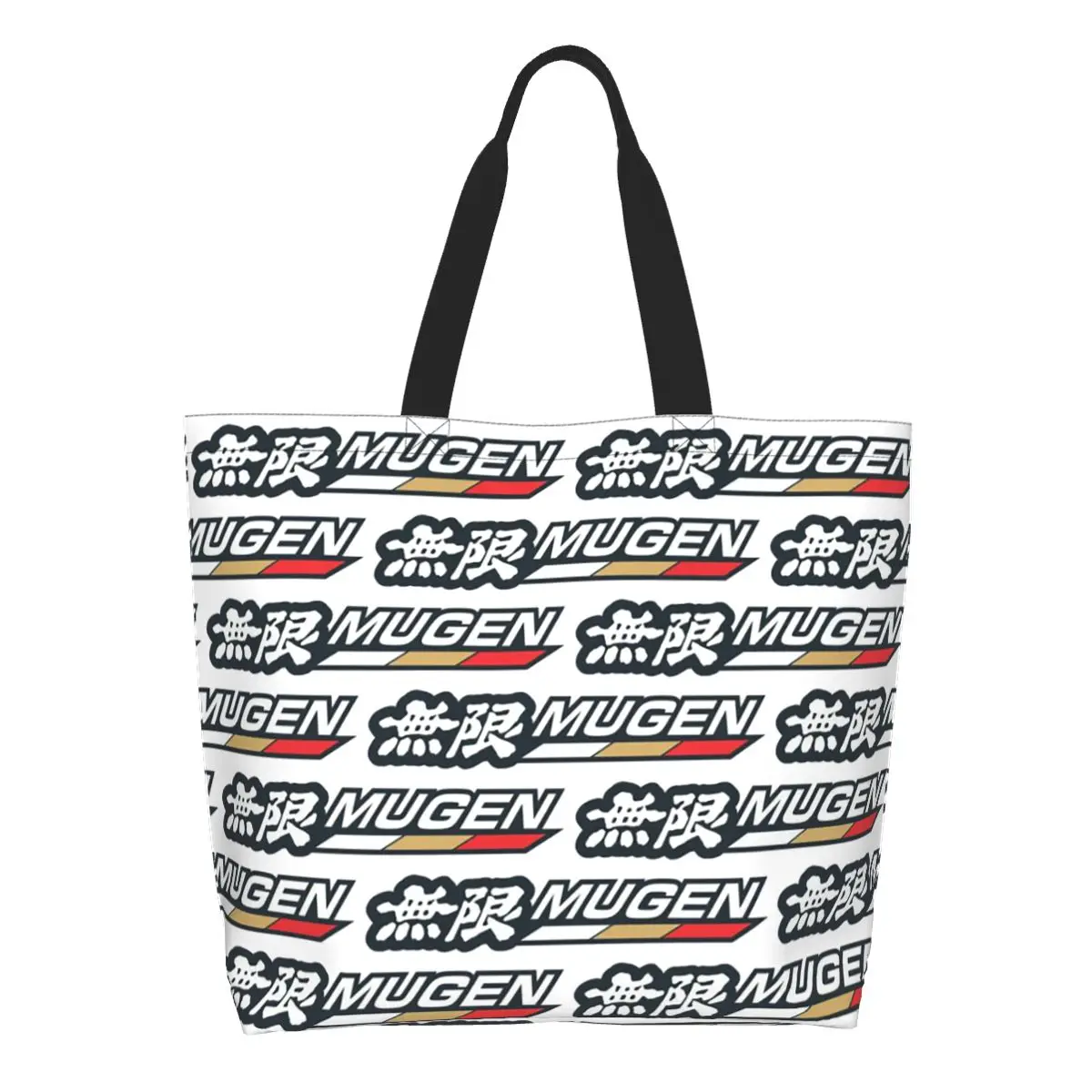 Mugen Motorsports Power Shopping Tote Bag Canvas Large Capacity Shoulder Bags Shopper Grocery Handbag for Women