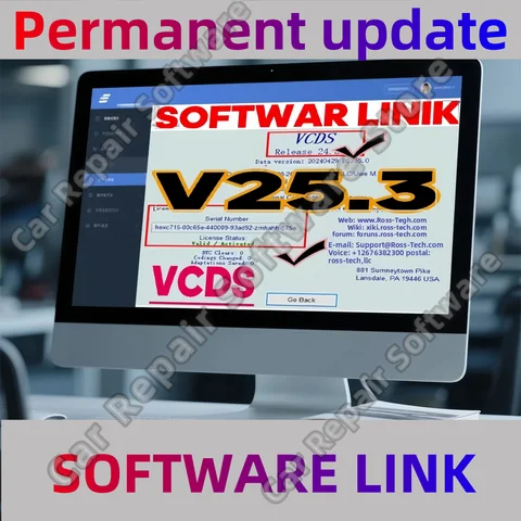 업데이트 소프트웨어 VCDS 2025 VAG COM OBD2 스캐너 VAG HEX V2 USB 인터페이스 (폭스바겐, 아우디, 스코다, 세아트용) 무제한 VIN 지원 다국어 도구