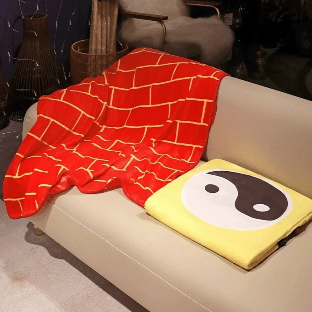 

Creative Fun Pattern Tai Chi Nap Blanket Folding Coral Fleece Air Conditioning Blanket Soft Warm Shawl Blanket Dorm Room