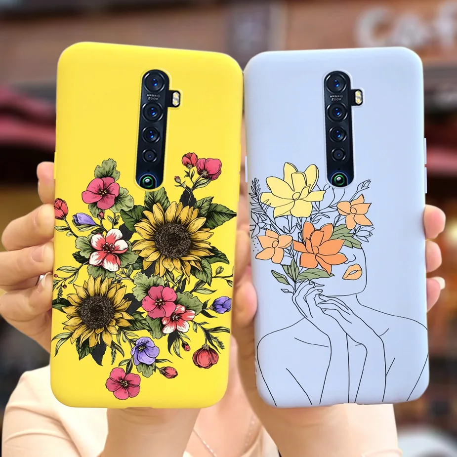 For Oppo Reno 2 Case Reno2 F Z Cute Candy Painted Cover Soft Silicone Phone Case For Oppo Reno 2F 2Z Reno 2 F Z Back Cover Coque