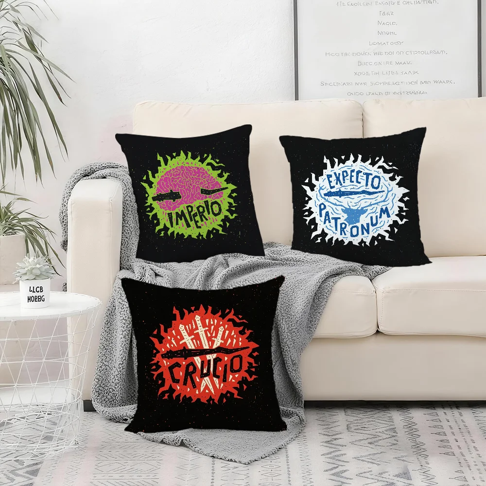 Hp-cute C-crucio-o spell cushion cover Nordic Simplicity Pillow Cover Decoration Room Home Sofa living Office Car