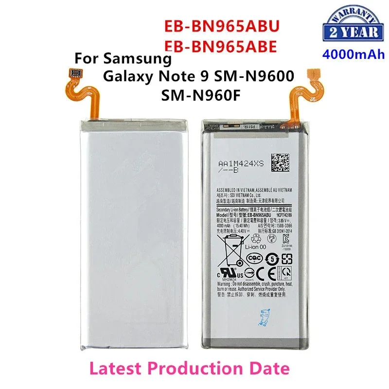 Brand New EB-BN965ABU EB-BN965ABE 4000mAh Battery for Samsung Galaxy Note9 Note 9 SM-N9600 N960F N960U/N960N N960W +Tools