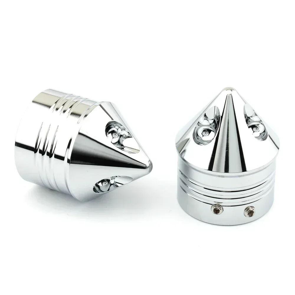 2X Motorcycle Front Axle Nut Covers Caps For Harley Sportster Iron 883 1200 Touring Street Glides Road Kings Glides VRSC Softail