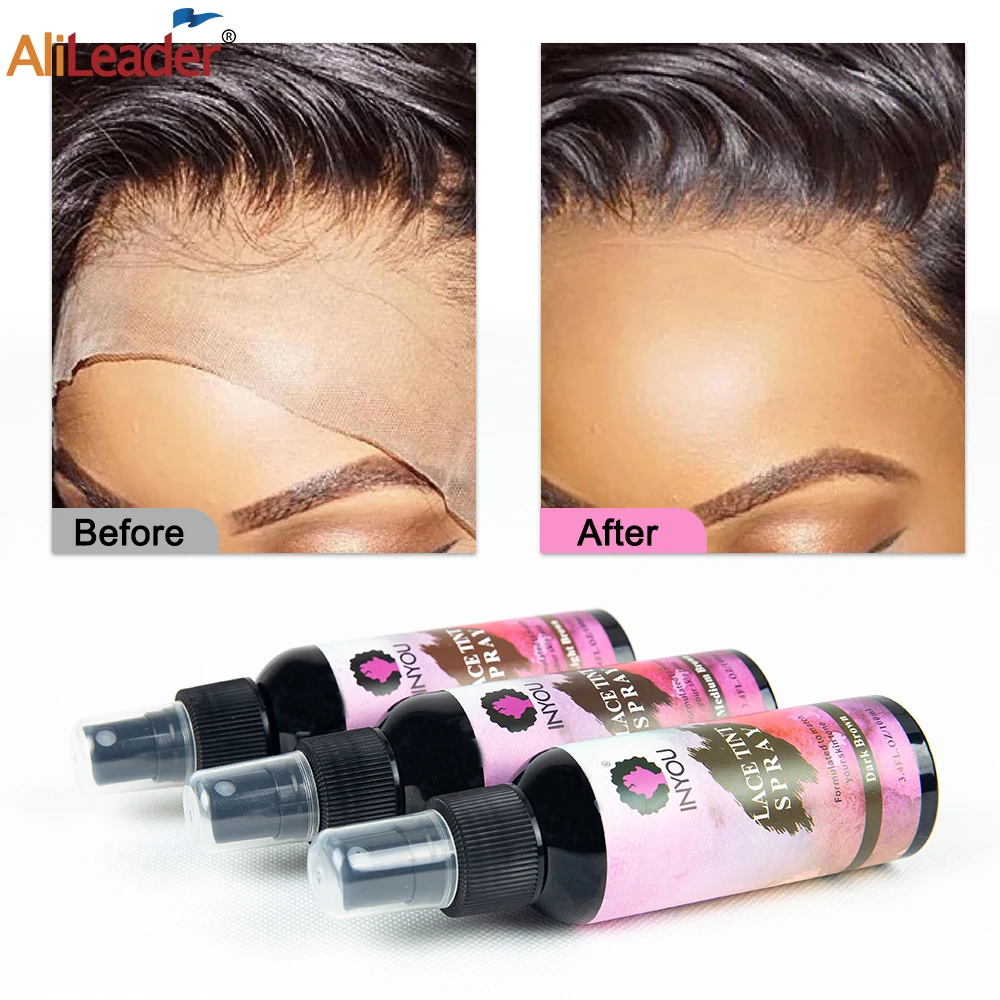 

Lace Tint Spray For Lace Wigs Dark Brown Middle Brown Light Brown Lace Tint Spray For Closures/Wigs/ Closure Front 100Ml