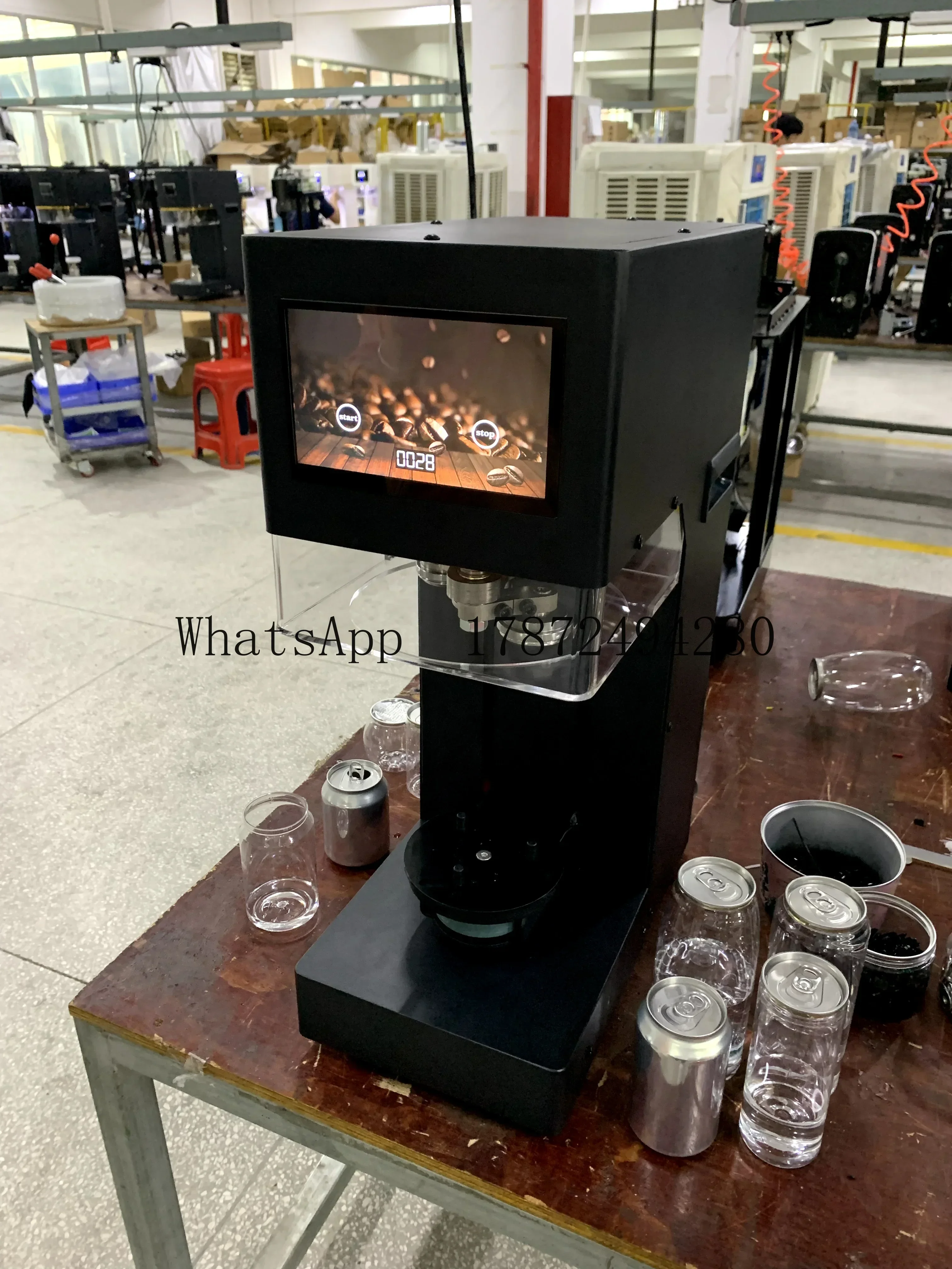 Plastic PET Tin Jar Beer Cans Seamer New Technique Non Rotary Automatic Lifting And Lowering 5S Intelligent Can Sealing Machine