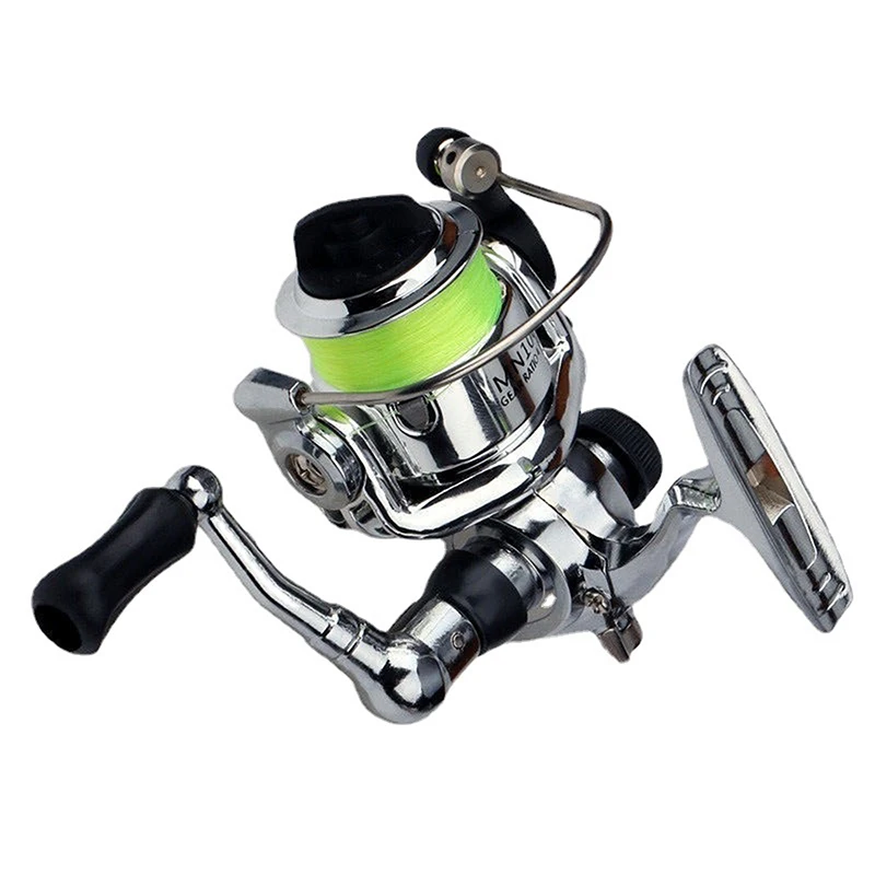 

Mini 100 Pocket Spinning Fishing Reel With Line Fishing Tackle Spinning Reel Tackle 4.3:1 Metal Wheel Small Reel