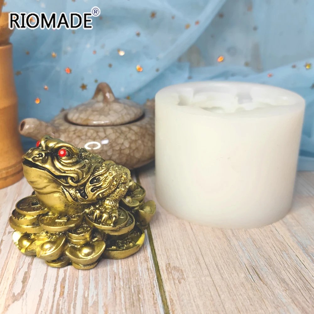 3D Chinese Styles Frog Silicone Mold For Home Ornament Decoration Tools DIY Handmade Gypsum Resin Candle Clays Making Mould