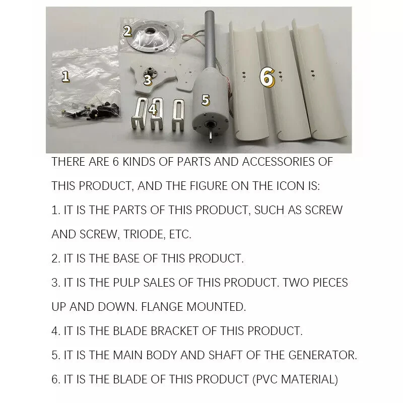 12V Vertical Wind Turbine Generator – 3-Blade Windmill Charger with Teach Mode