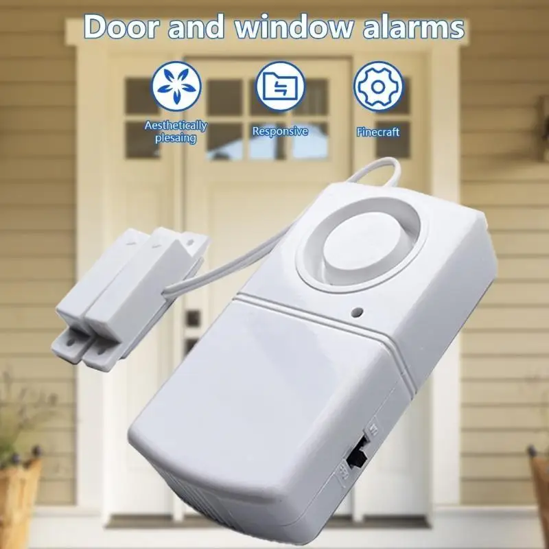 652F Personals Security Window & Door Alarm Wireless Sensors Door Window Burglar Alarm Door Open/Closed Detecors