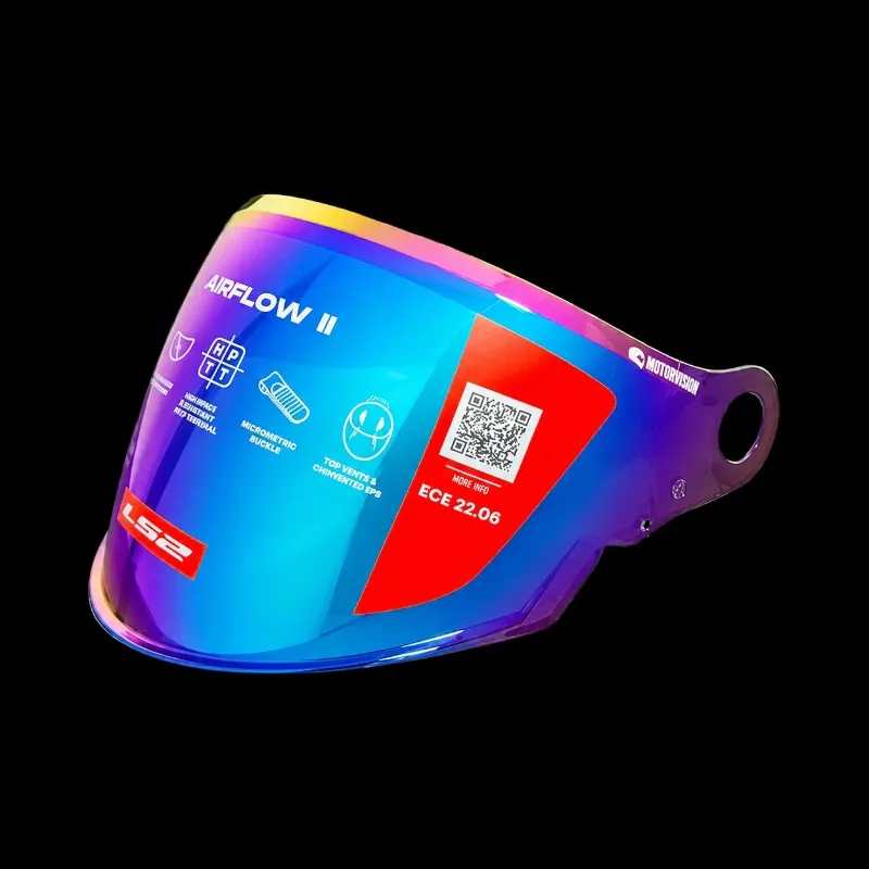 Helmet Visor for LS2 OF616 AIRFLOW II Helmet Visor Windshield Lens OF616 Half Helmet Aurora Red Color Blue Visors