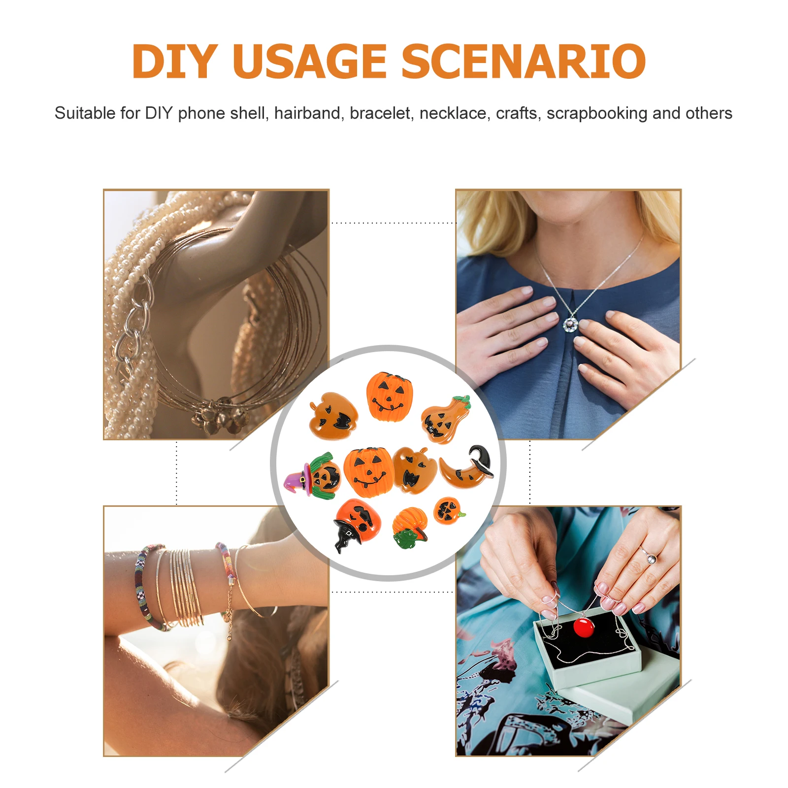 ชาร์มฟักทองฮาโลวีน 24 ชิ้น เรซิ่นแบบแบน สำหรับตกแต่งเคสมือถือ ทำเครื่องประดับ งานฝีมือ และสมุดภาพ