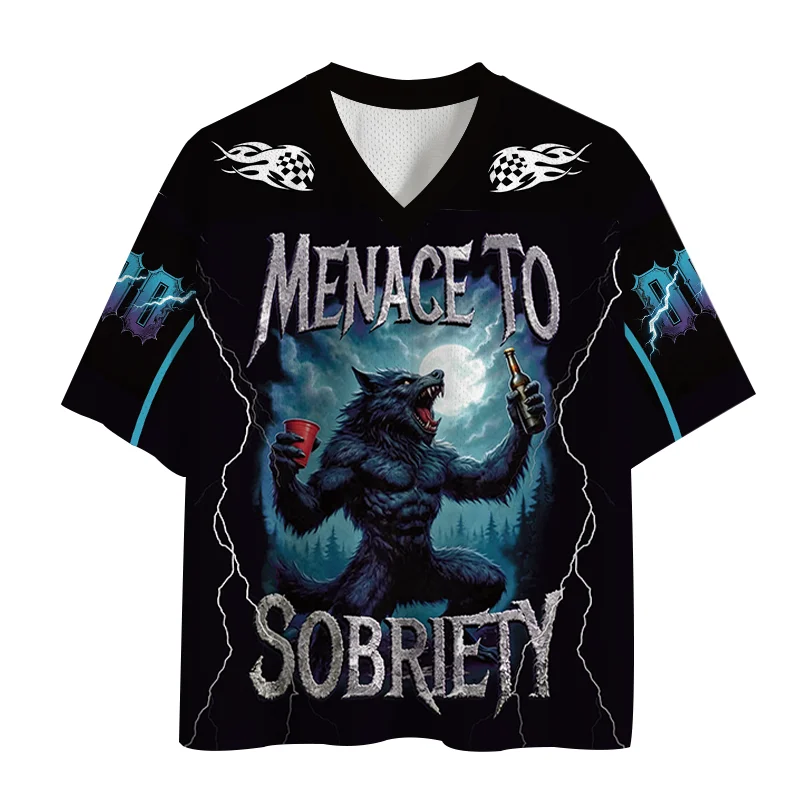 Meme Graphic Jersey Collection,Funny 3D Print Sports Tee,Y2K Streetwear Short Sleeve Shirt,Single Top Available for Men Women