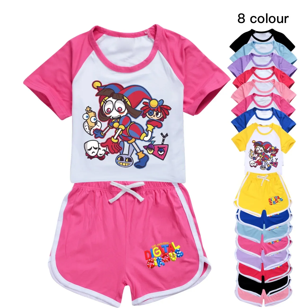 

Kids Clothes Summer The Amazing Digital Toddler Pajamas Cotton Short Sleeve T Shirt + Shorts Costume Girls Sportswear Set 2985