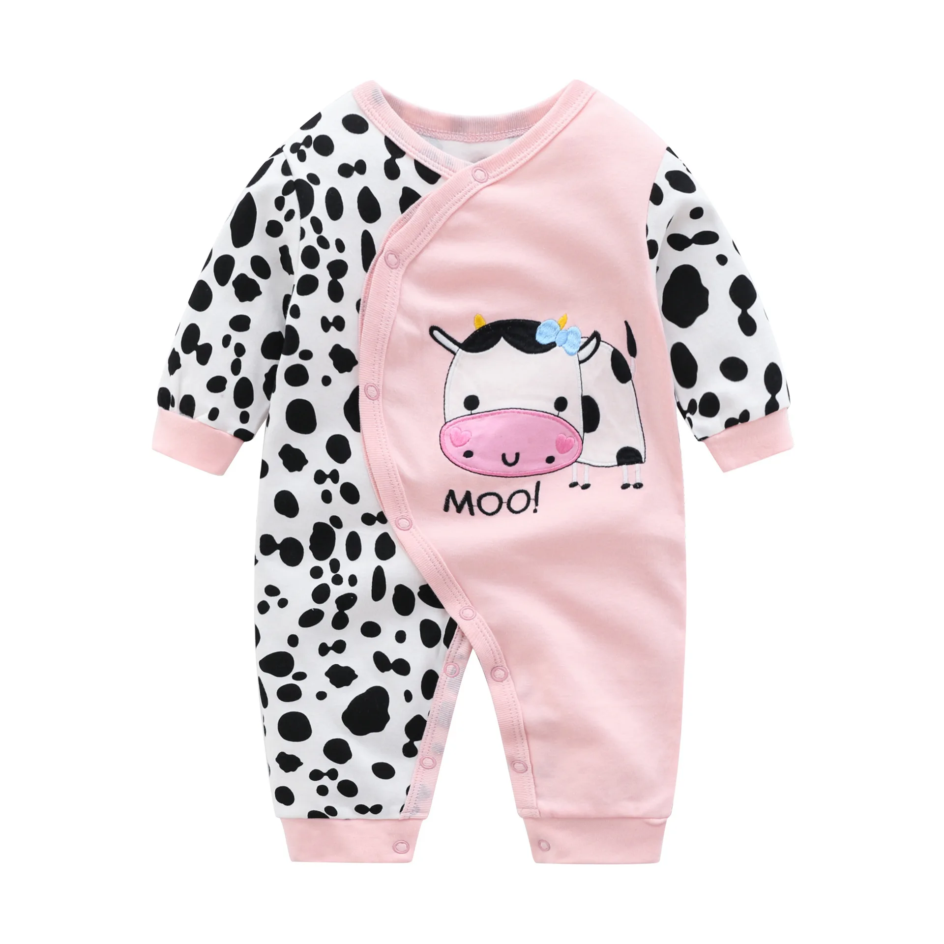 3-12M Newborn baby clothes spring autumn print girl clothing long sleeve soft cotton baby rompers underwear babies sleepwear