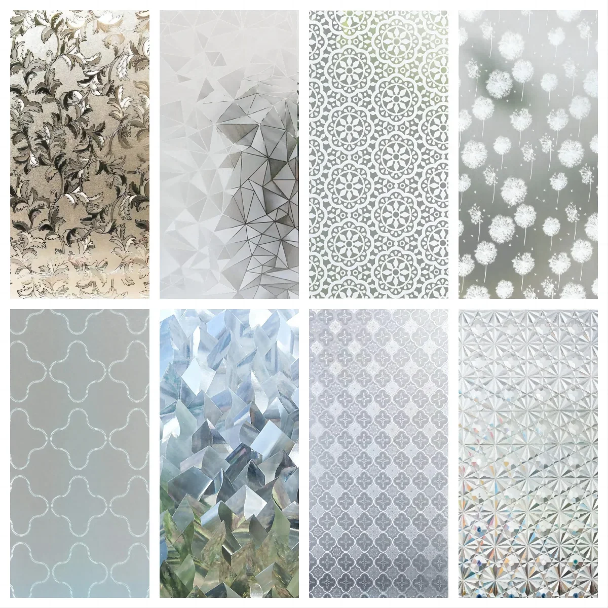 

Customizable Window Privacy Film Frosted Glass Window Film Static Cling UV Blocking Removable Window Clings