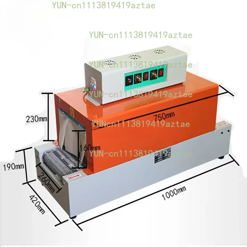 Electric Infrared Tunneling Machine BS260 Thermal Shrink Wrapping Equipment Plastic Wrapping PVC Sleeve PE Bags POF Shrinkage