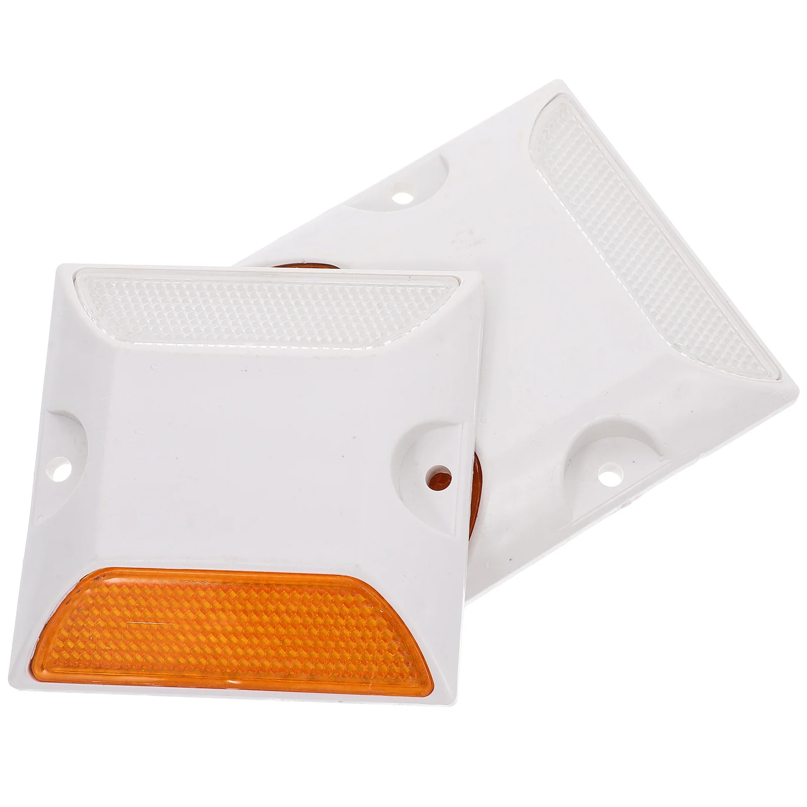 2 قطعة ترصيع الطريق العاكسة علامات الرصيف لمرآب الطريق السريع الممرات عاكسات الطرق المقاومة للطقس والسلامة المرورية