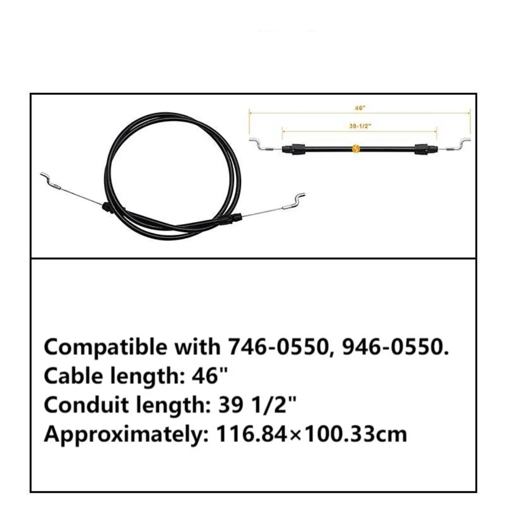 Replacement Control Cable for Lawn Mower Throttle Compatible with Models For 7460550 and 9460550 for Improved Operation