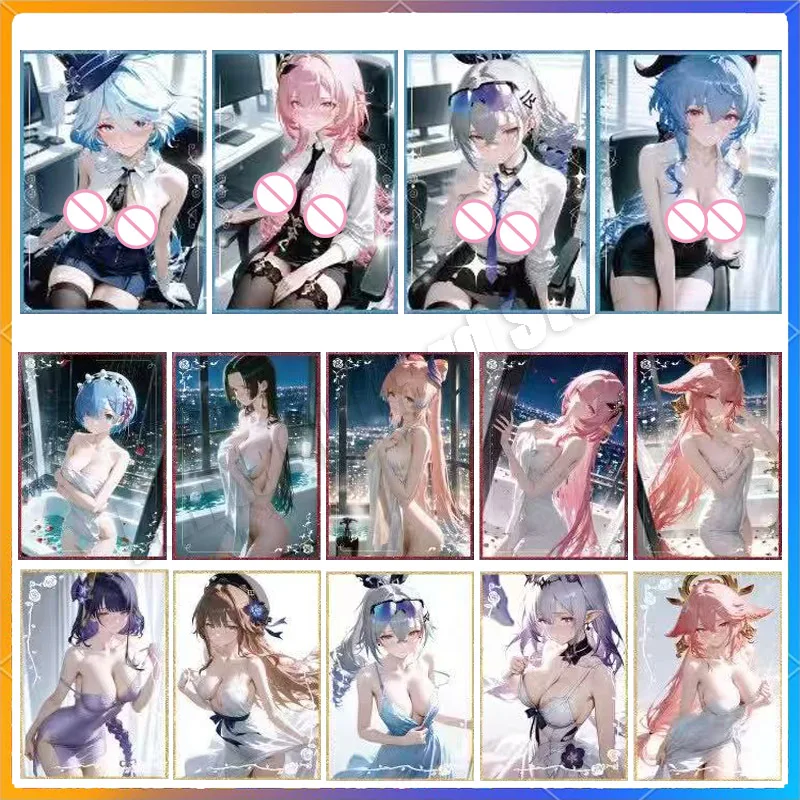

New style Sexy Nude A4 Collection Card Big Boobs ACG Goddess Story Waifu Booster Box Doujin Toy Adult Gift Limited Sale