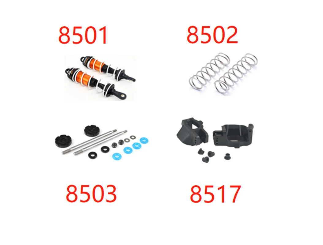 

Rc Car Accessories 1/7 ZD Racing EX-07 Parts 8501 8502 Shock Absorbers Spring 8503 Shock Absorber Shafts 8517 C-Mounts