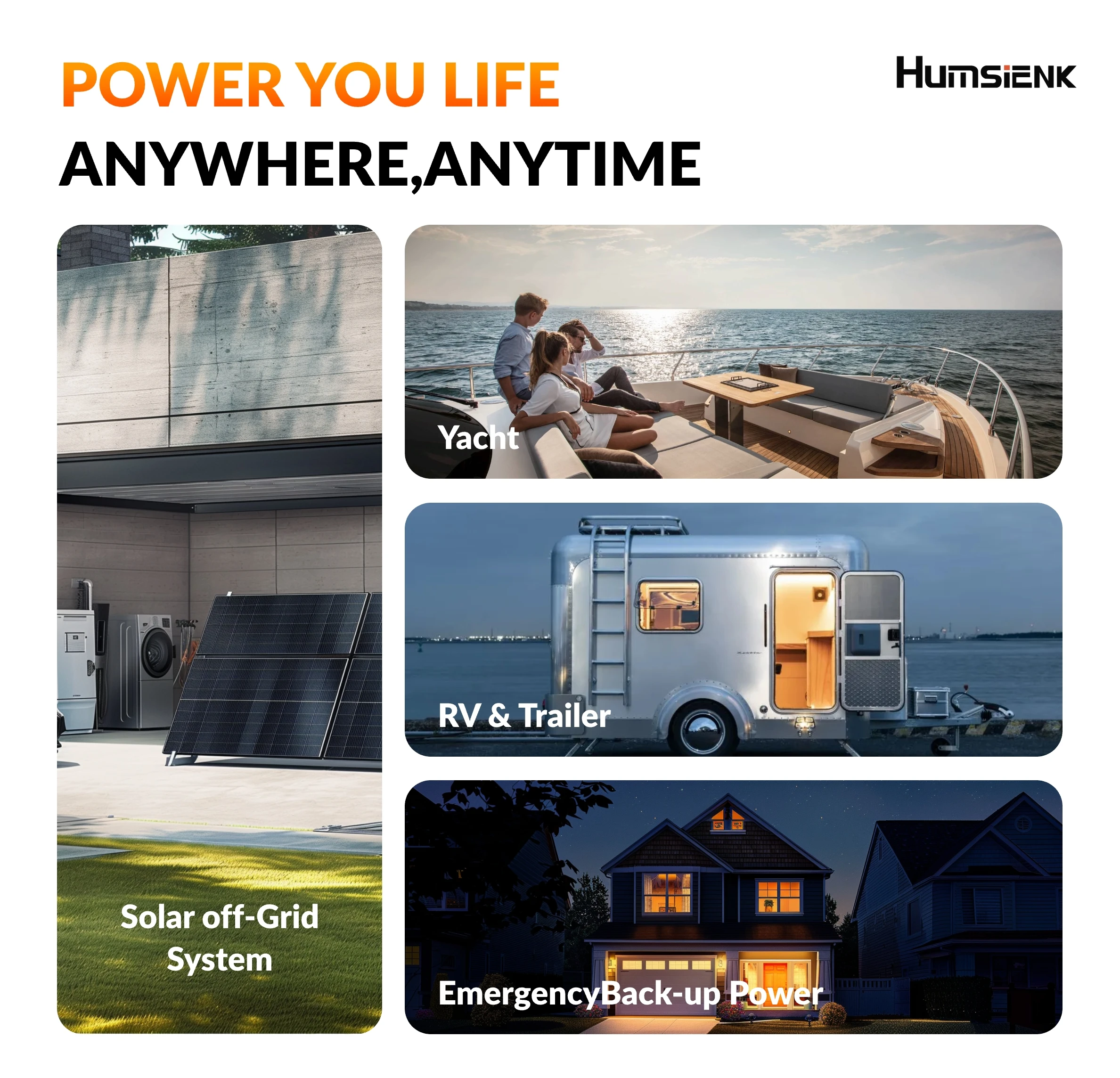 حزمة بطارية Humsienk LiFePO4 12 فولت 100 أمبير 110 أمبير BMS لتخزين الطاقة المنزلية / مصدر طاقة خارجي بطارية ليثيوم فوسفات الحديد