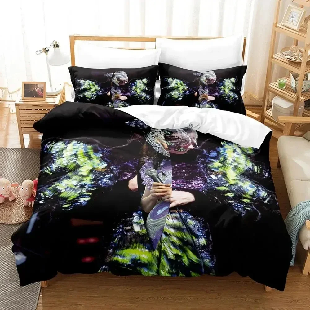 

Singer Bjork Björk Bedding Set Duvet Cover Bed Set Quilt Cover Pillowcase Comforter king Queen Size Boys Adult Bedding Set