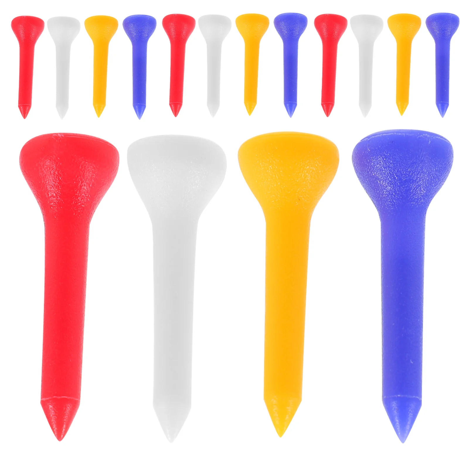 

100Pcs Plastic Golf Tees 3.5mm Bright Color Unbreakable Lightweight Durable Plastic Tees Bulk for Golf Practice