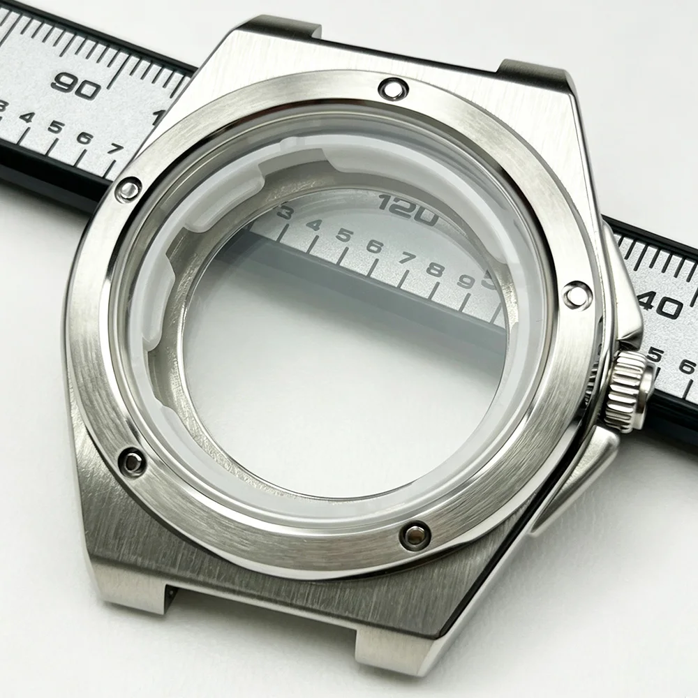 0mm Stainless Steel Watch Case,Made in China,Compatible With Multiple Movements,Silver/Black/Gold For Men Mechanical Watch