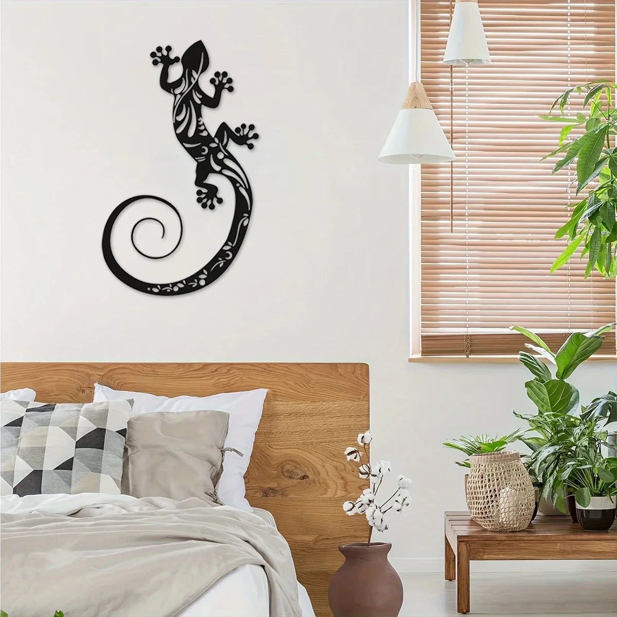 

HELLOYOUNG 3D Lizard Metal Wall Art Eye-Catching Home Decor Living Room Bedroom Office Decor Metal Wall Hanging Decoration