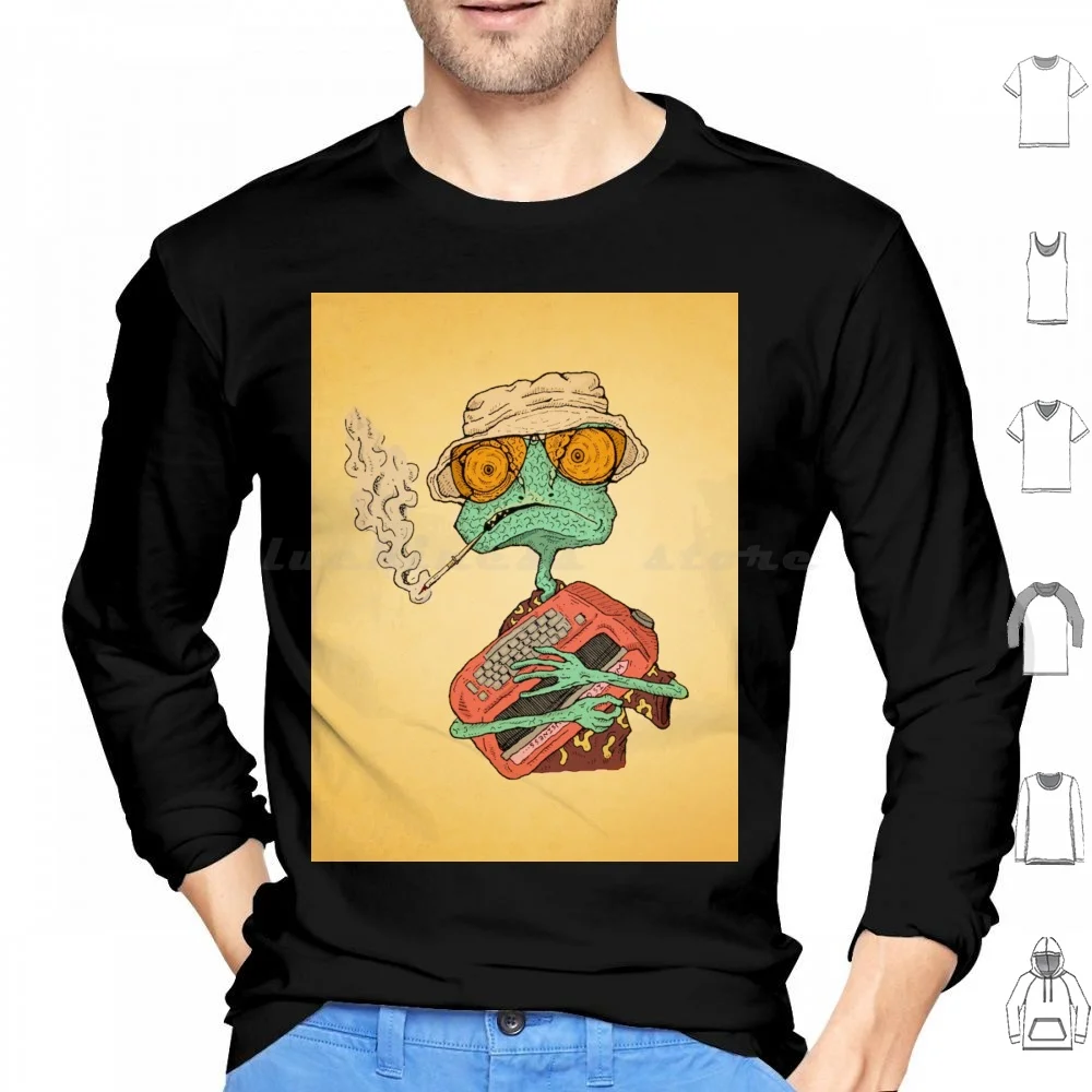 Rango Hoodies Long Sleeve Rango Lizard Smoke Cartoon Jonny Depp Fear And Loathing In Las Vegas Fanny Pictures