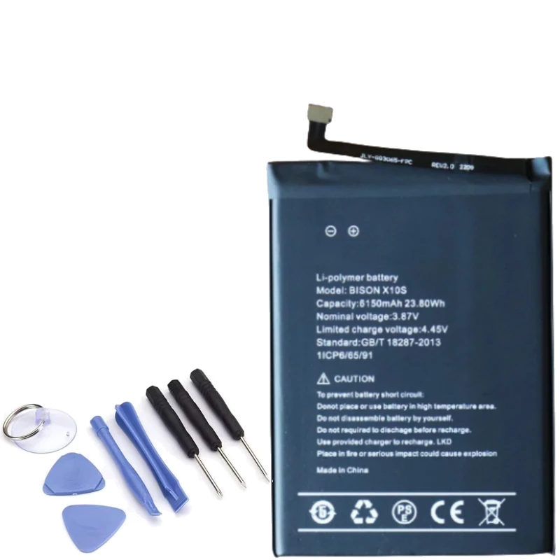 3.87V 6150mAh BISON X10S Battery for UMI UMIDIGI Mobile Phone Replacement Backup Batteria Batterie+Tool