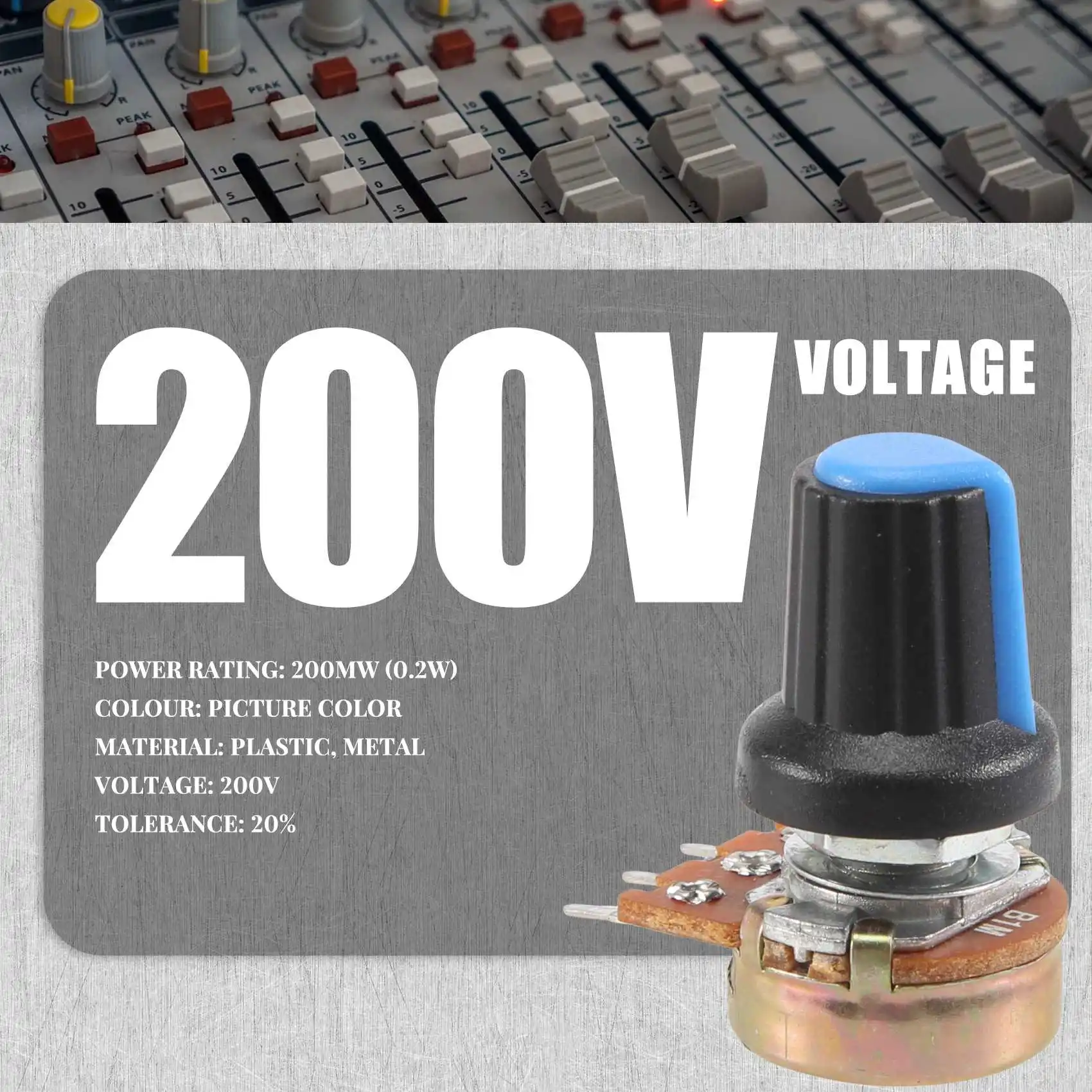 ABRN-18Pcs/Box WH148 Single Potentiometer Kit B1K/5K/10K/20K/50K/100K/500K/1M With Knobs Single Potentiometer Set Shaft Nuts