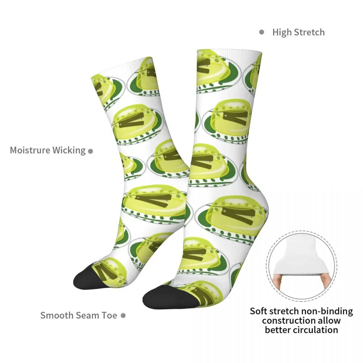 Stapler In Jello Socks Harajuku Sweat Absorbing Stockings All Season Long Socks Accessories for Unisex Gifts