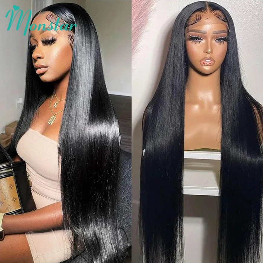 200 300 High Density 13x4 13x6 HD Lace Frontal Wig Straight Lace Front Wigs Human Hair Pre Plucked Vietnamese Raw Human Hair Wig