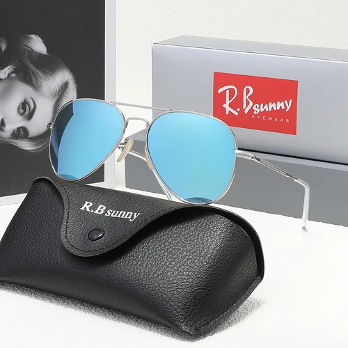 Imagen 2 del producto Gafas de sol polarizadas piloto para hombres y mujeres, gafas de sol con montura de aleación para conducir de verano, gafas de sol antirreflectantes UV400