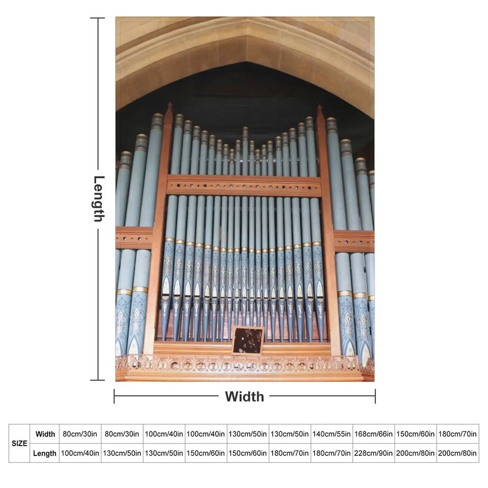 Pipe Organ Throw Blanket Sleeping Bag Heavy warm winter Weighted Blankets